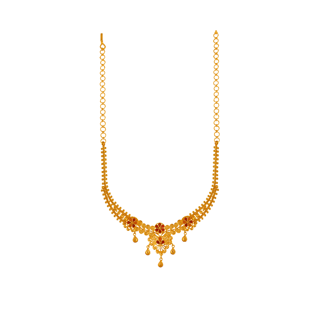 P.C. Chandra Jewellers 22KT Yellow Gold Necklace for Women