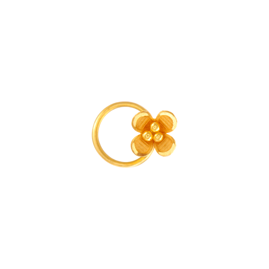 Buy 22k Gold Diamond Cut Nose Ring Gold Nose Hoop Gold Nostril Solid Gold Nose  Ring Indian Gold Nose Ring-rajasthani Gold Nose Ring Online in India - Etsy