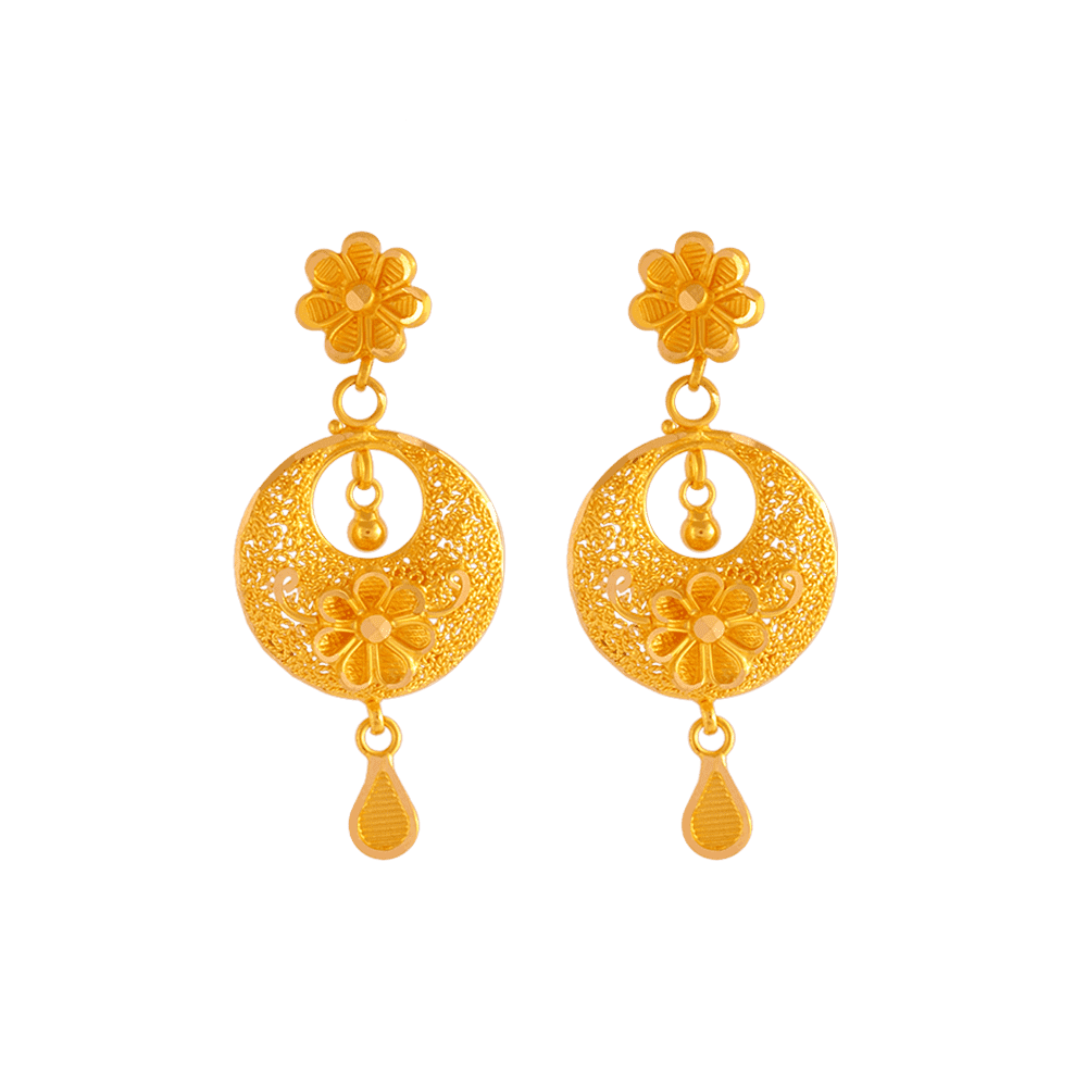 18KT 750 White Gold and Solitaire Jhumki Earrings for Women  PC Chandra