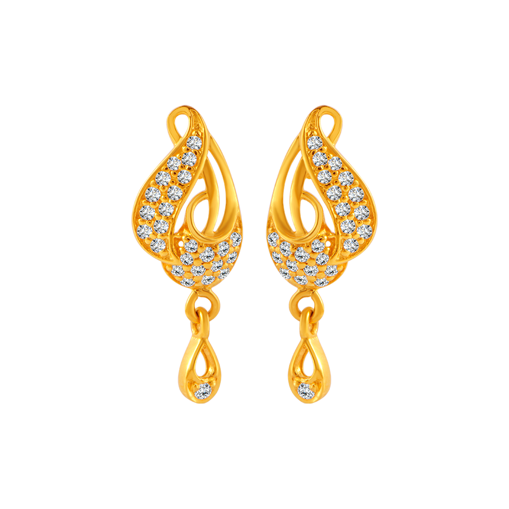 Brand New HK Yellow Gold Wallflower 0.20 Ct Natural Diamond Earrings | eBay-sgquangbinhtourist.com.vn