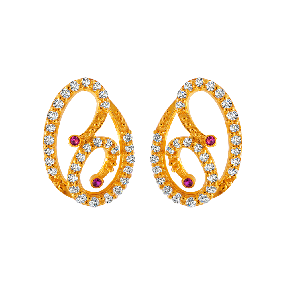 Designer Stud Earrings | Gold Stunning Simple Stud Earrings for Girls ...