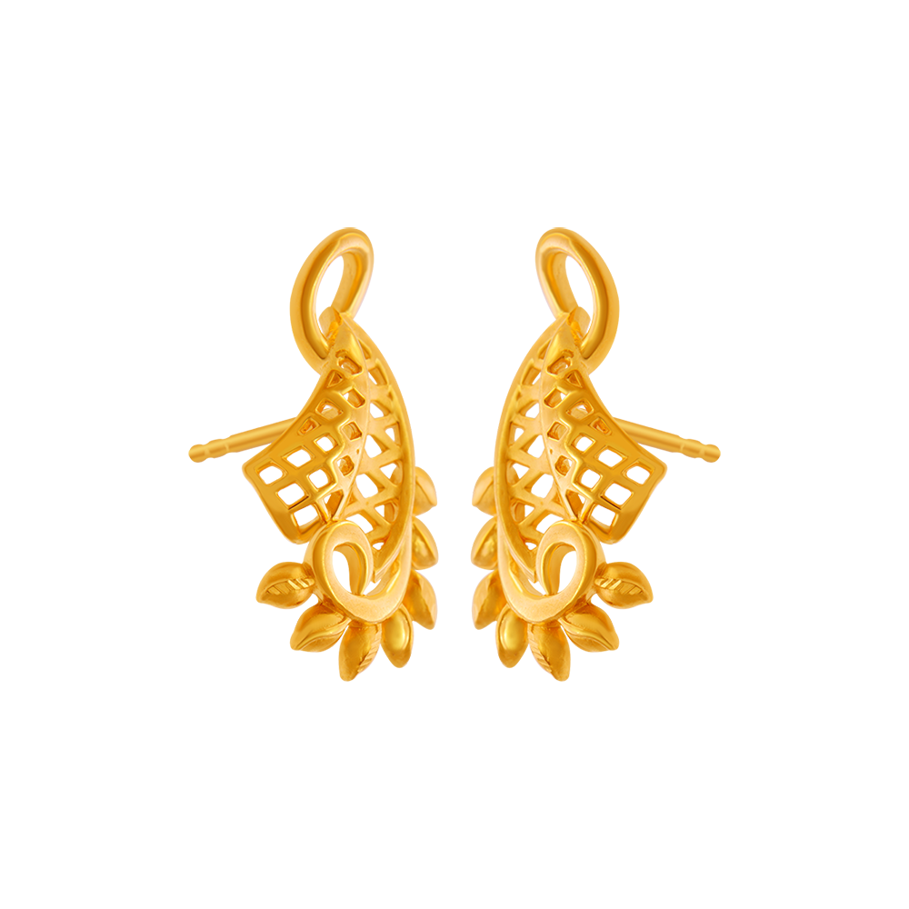 22KT Yellow Gold Clip-On Earrings for Women