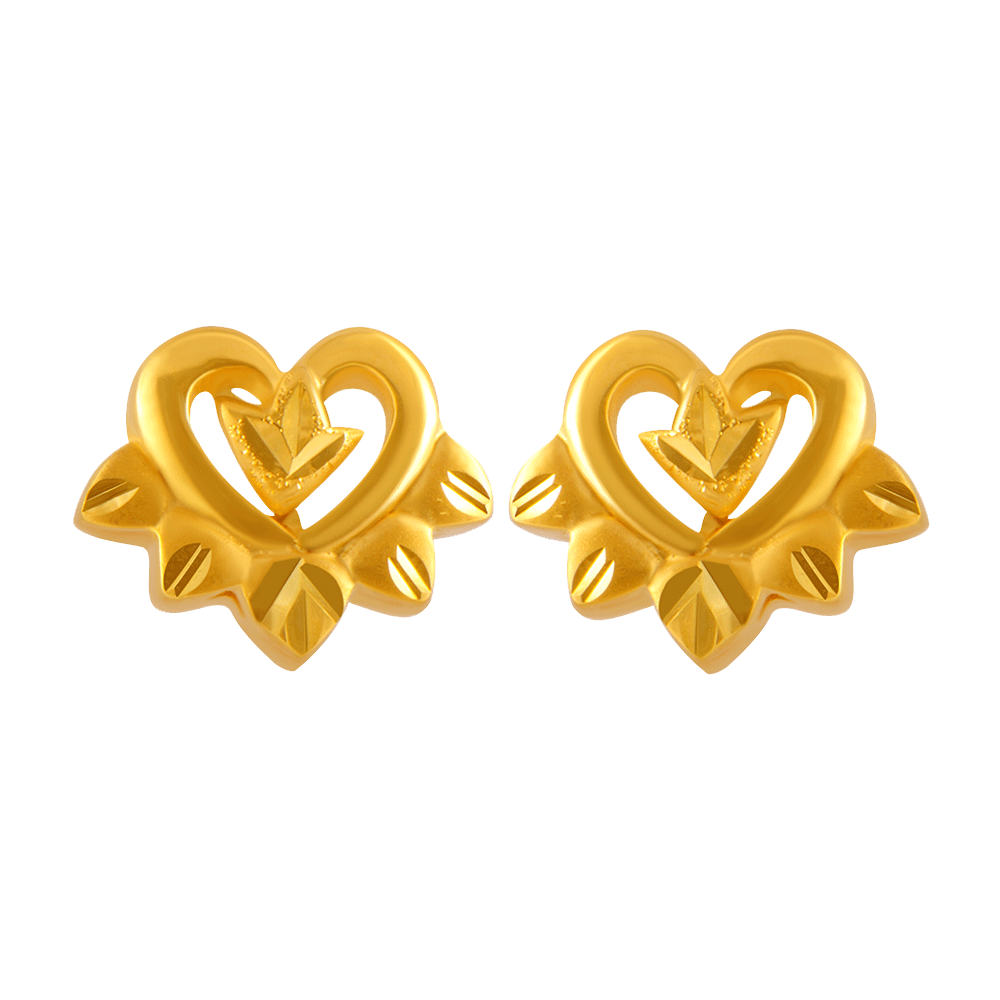 22KT Yellow Gold Stud Earrings for Women
