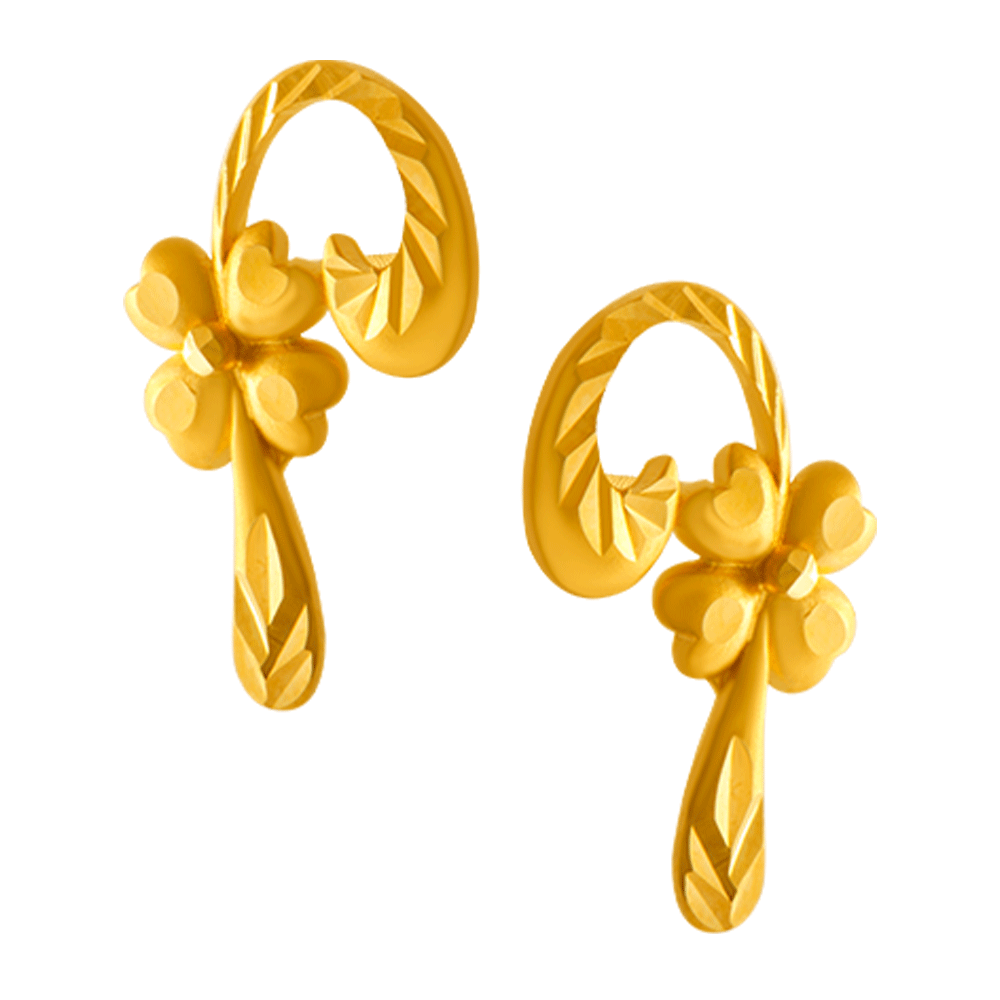 22KT Yellow Gold Stud Earrings for Women