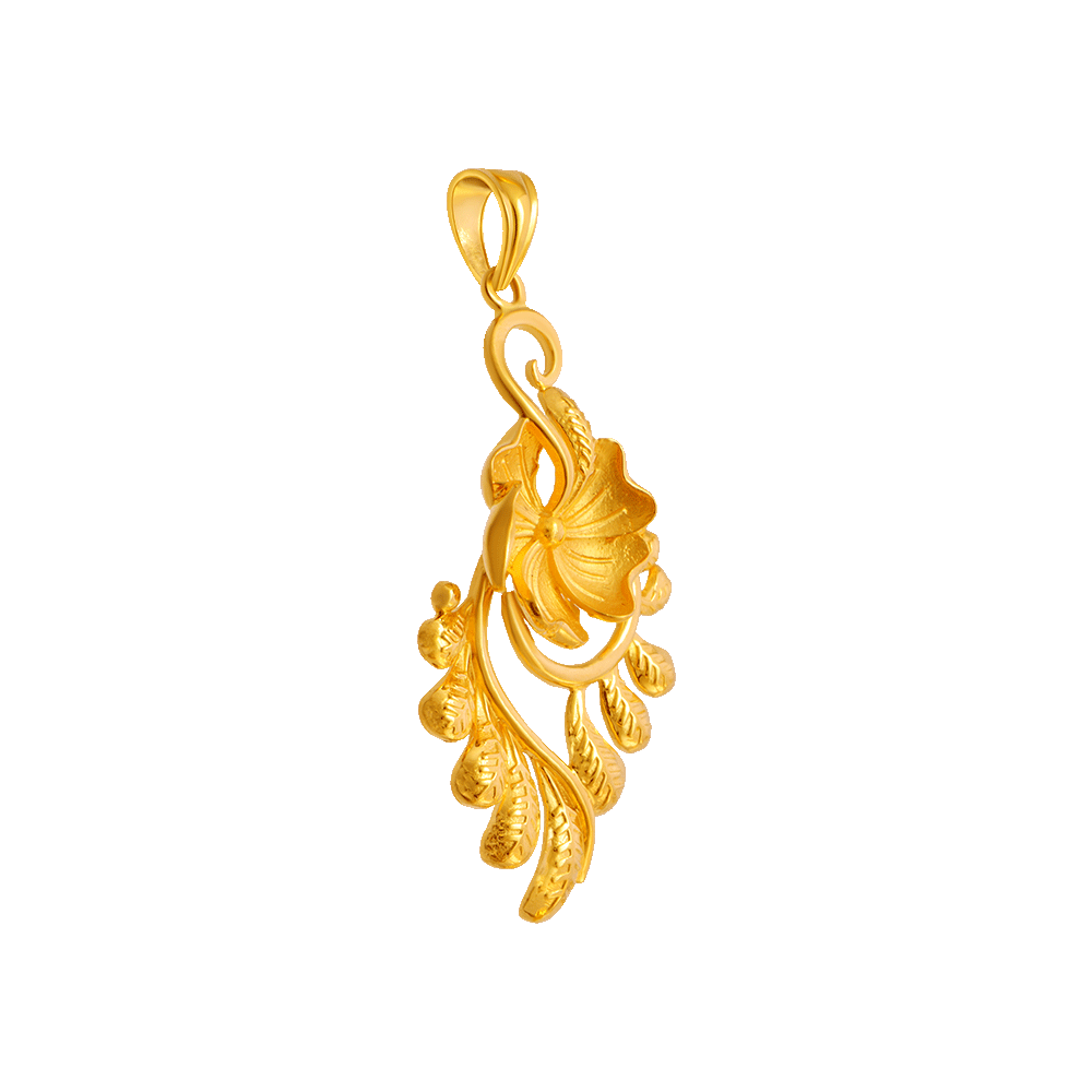Big Flower Pendant Online | Latest Gold Pendants Design for Female
