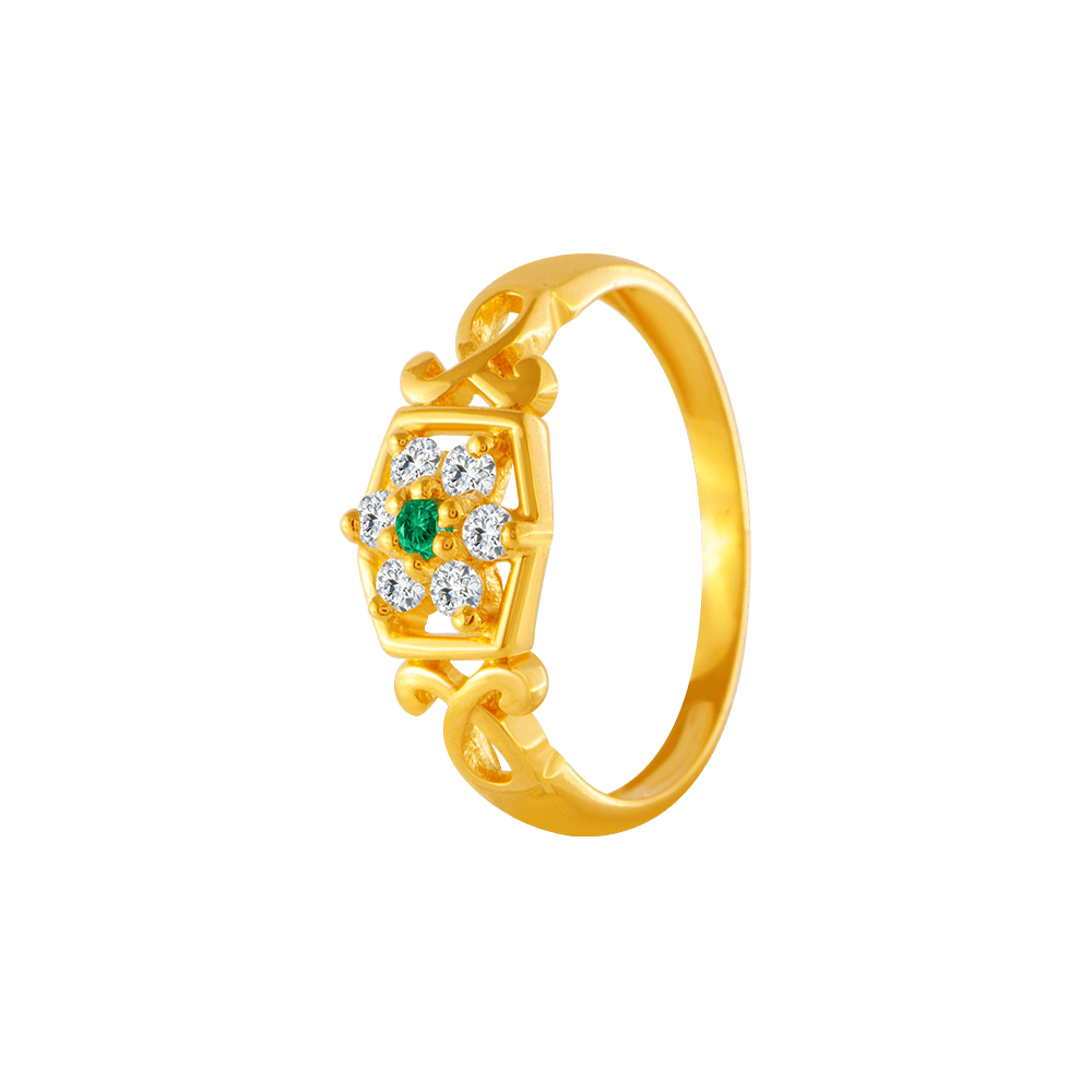 Helix Twin Diamond Rings | Two-Tone Gold Rings | CaratLane