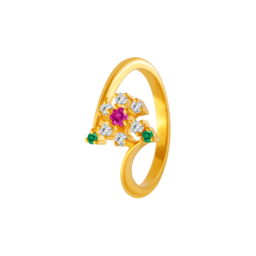This charming ruby gold ring design is made for your gorgeous hands. | Gold  bangles design, Gold ring designs, Gold fashion necklace
