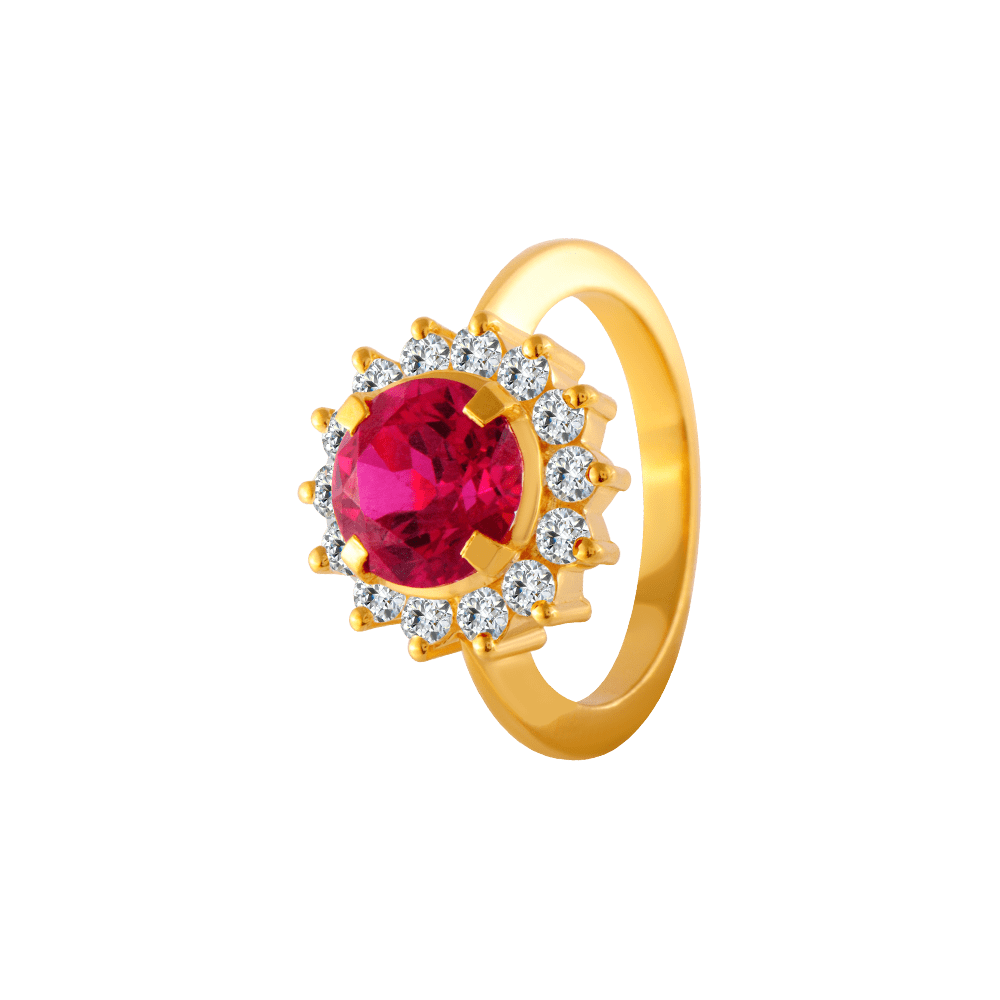 Designer Men's Gold Finger Ring Online | PC Chandra Jewellers