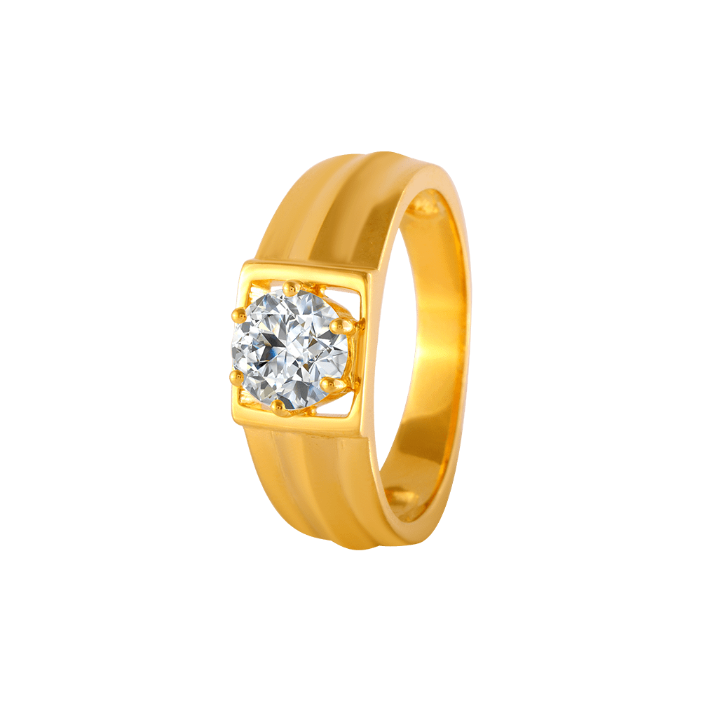 Buy Exceptional 18Kt Yellow Gold Men's Ring Online | ORRA