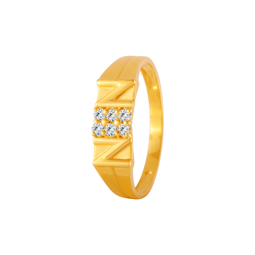 18K Elegant gold ring with two intricately crafted leafy hearts | PC  Chandra Jewellers