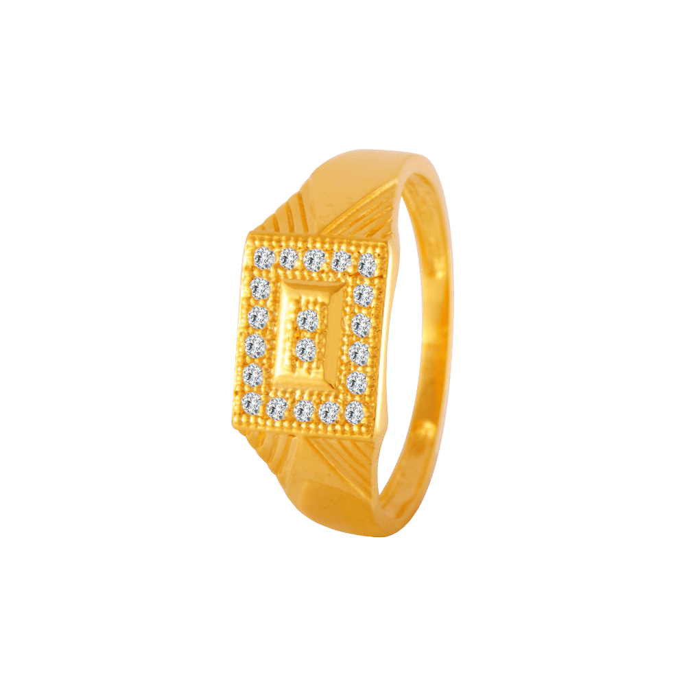 Embrace Spirituality: 22 KT Gold Om Ring for Men - Buy Now at Bhima Online!