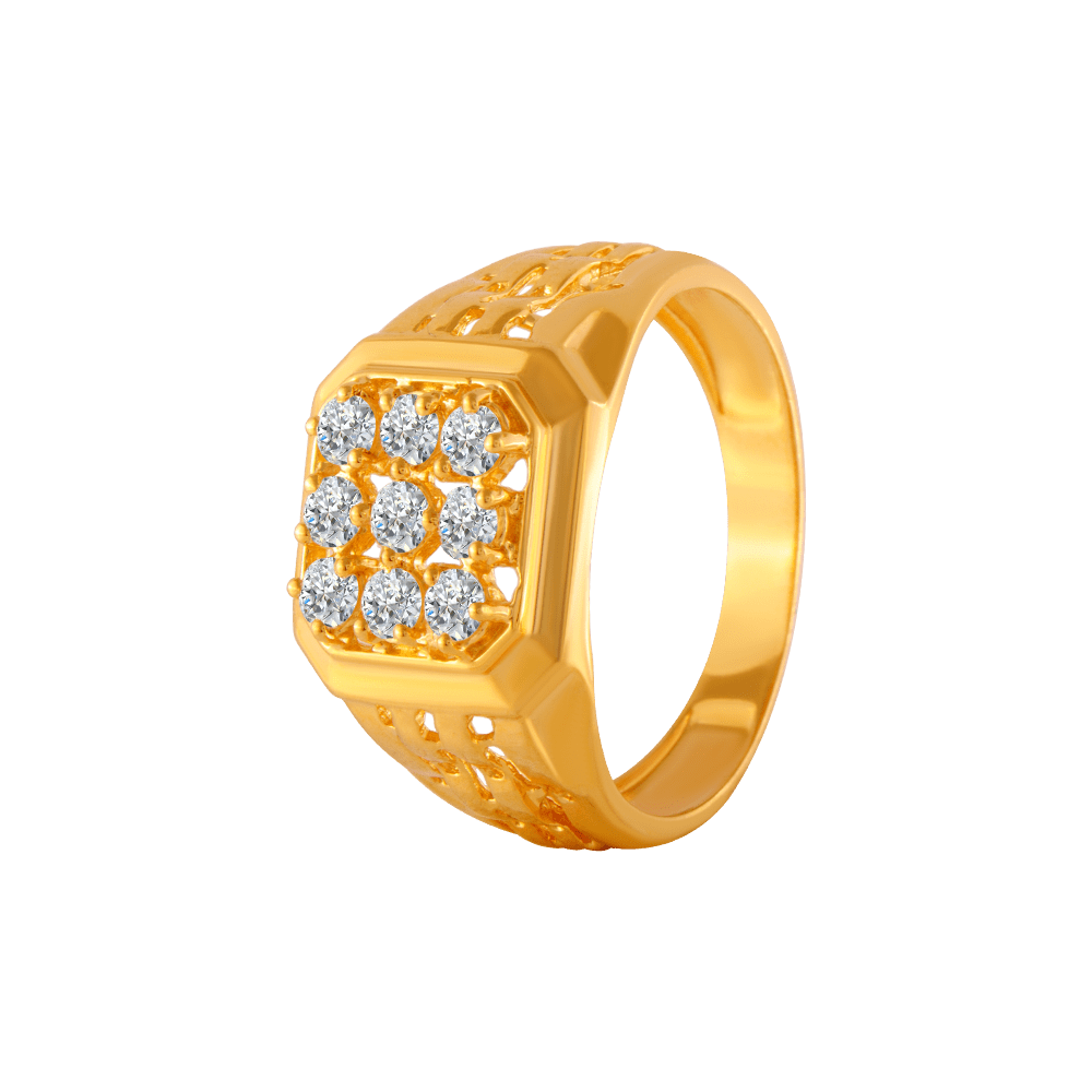 Buy Classic 18KT Yellow Gold Men's Finger Ring Online | ORRA