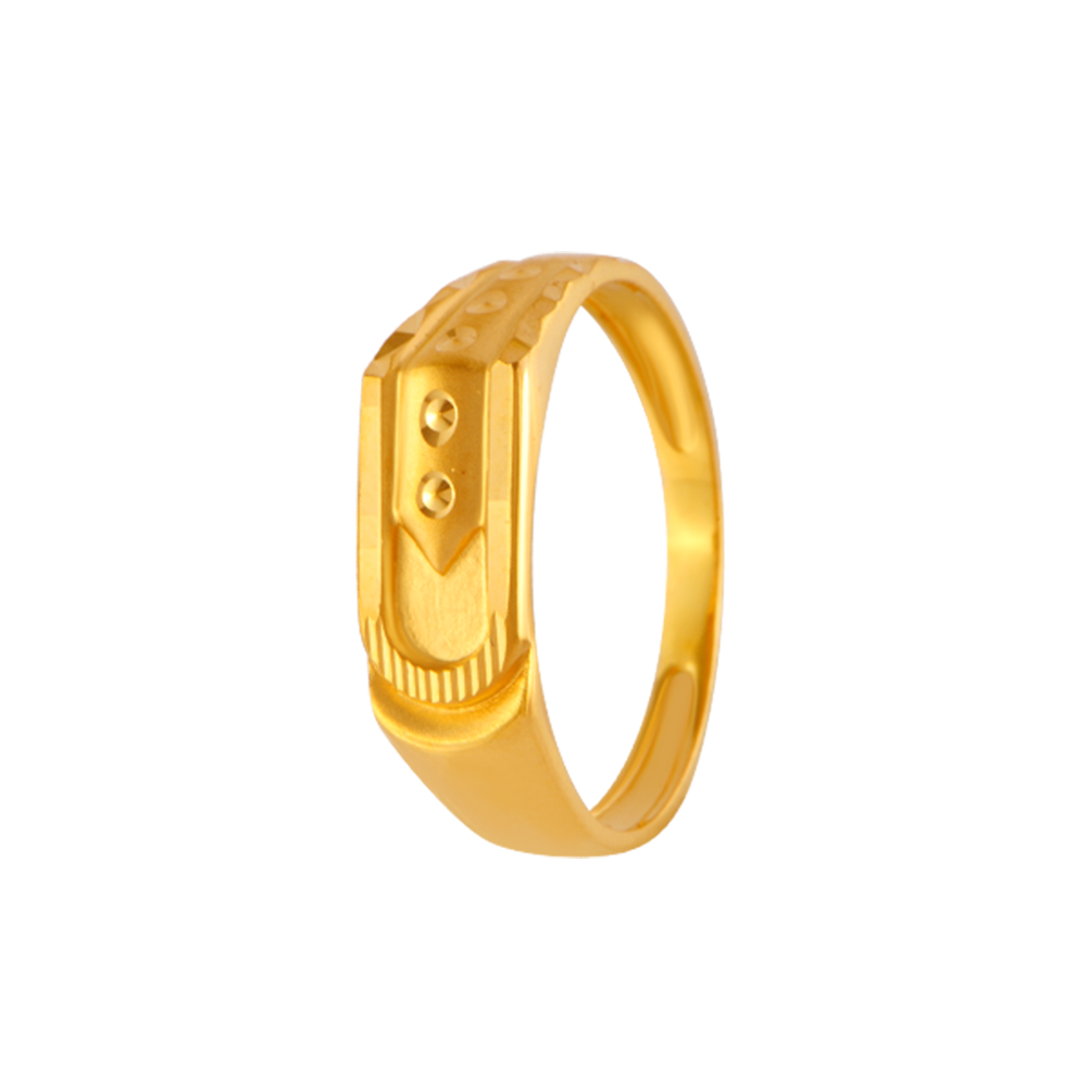 Engraved Gold Ring Collection for Men Online| PC Chandra Jewellers