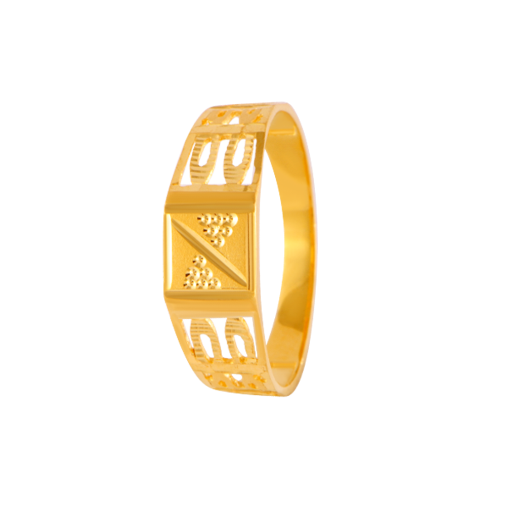 Simple Gold Finger Ring for Men | PC Chandra Gold Collection
