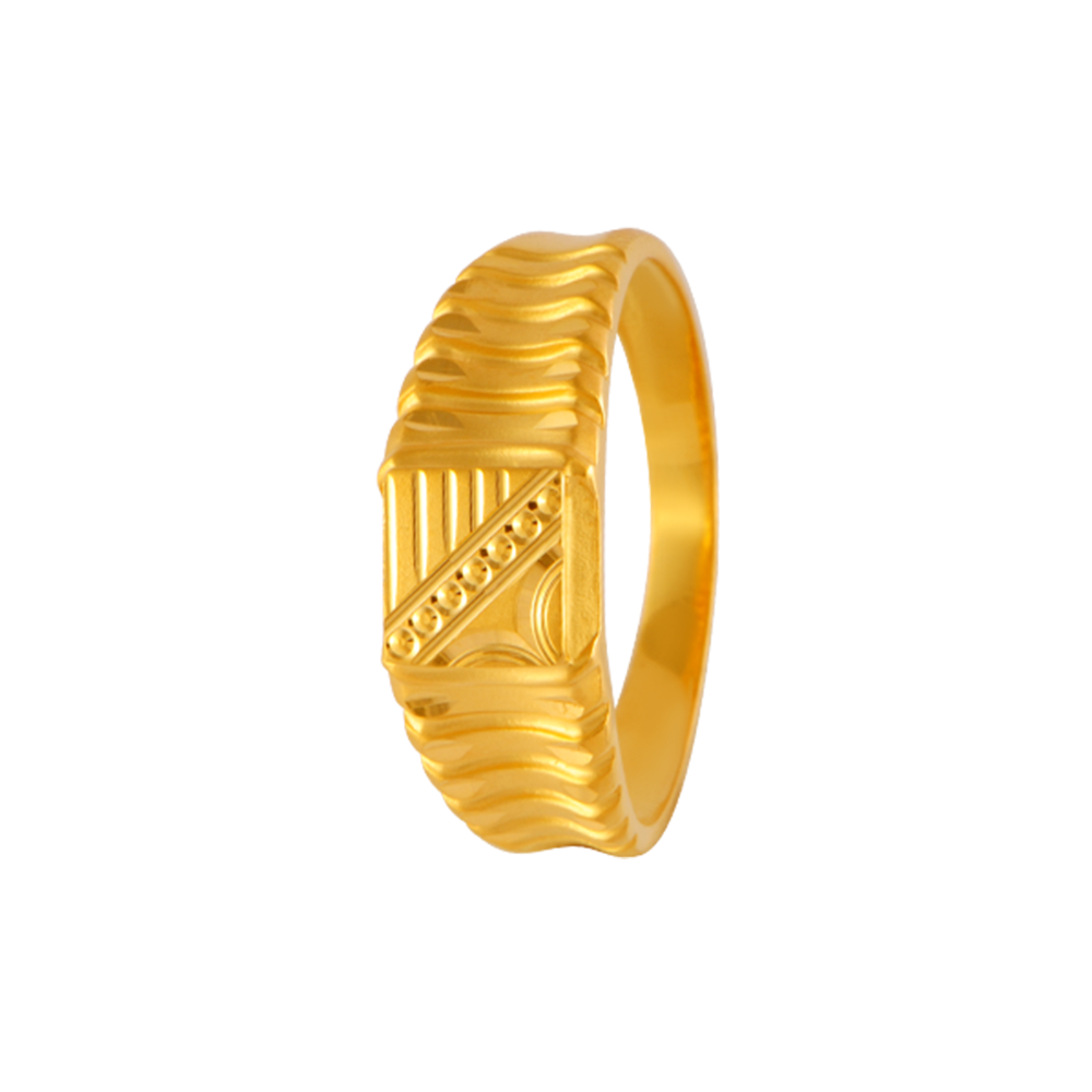 P.C. Chandra Jewellers 22k (916) BIS Hallmark Yellow Gold Ring for Men  (Size 24) - 4.93 Grams : Amazon.in: Fashion