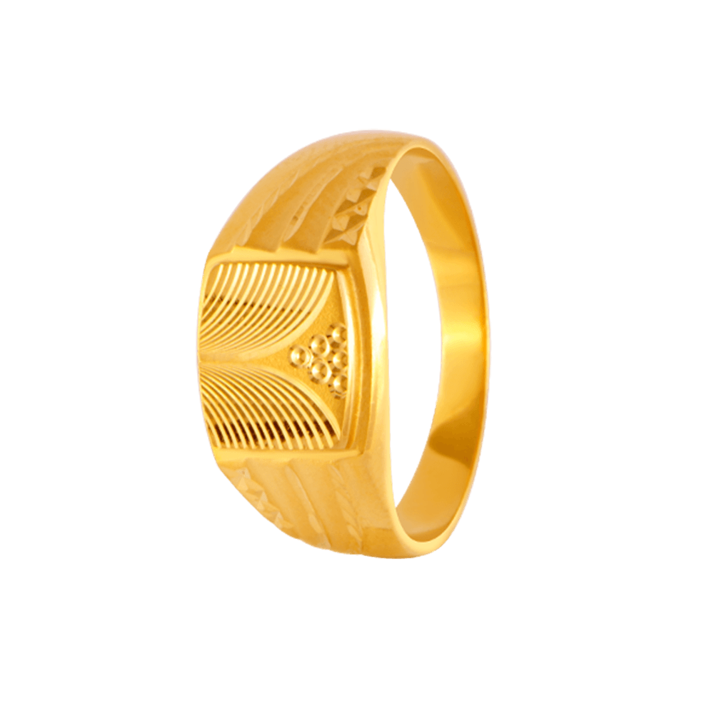 Vintage India Gold Lotus Ring