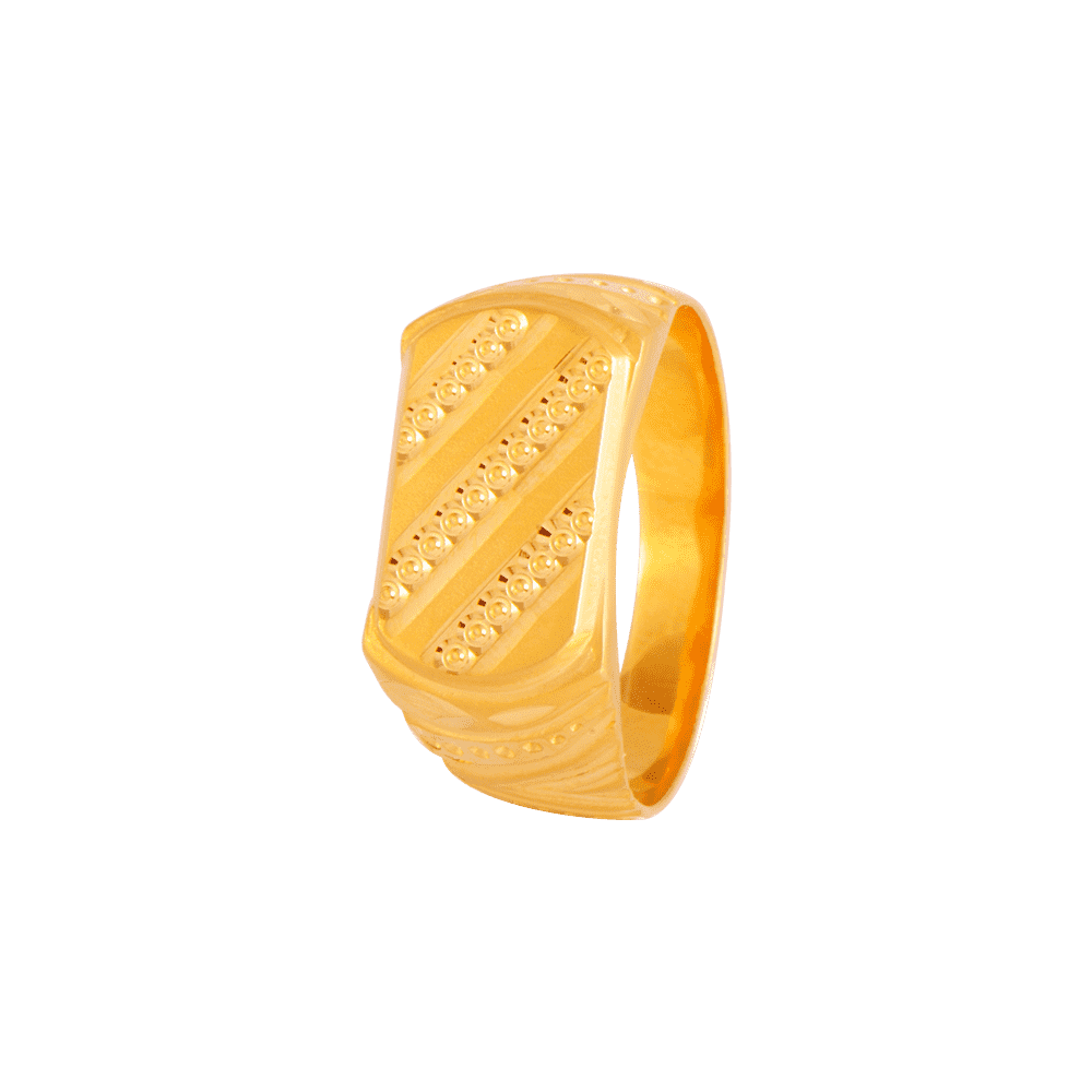 Stylish Gold Finger Rings for Men Online | PC Chandra Jewellers