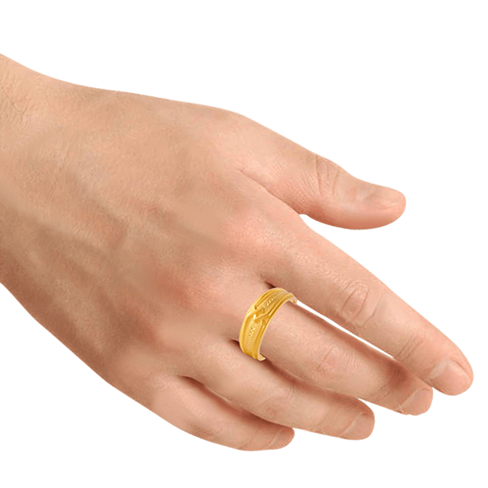 Ostentatious Om Gold Ring For Men