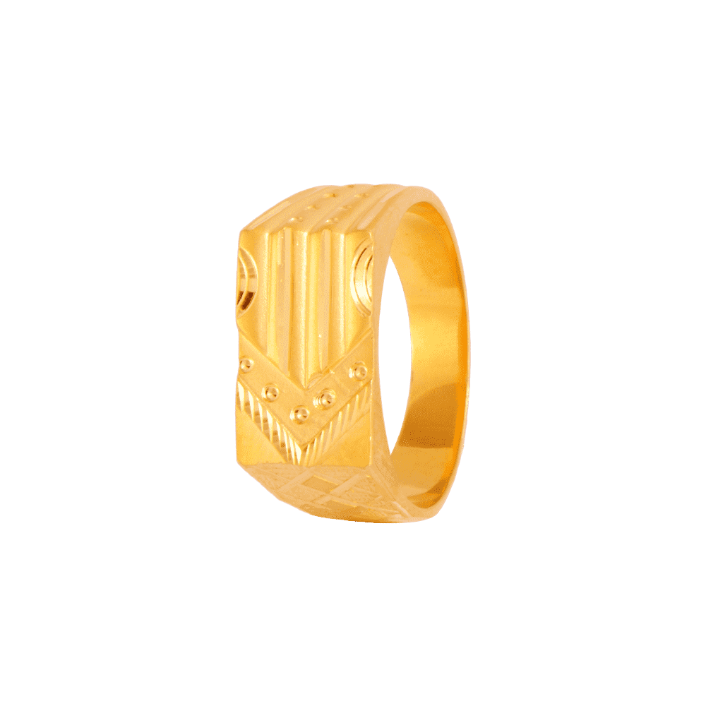 22K Gold Vanki Ring with Cz - 235-GVR421 in 3.450 Grams