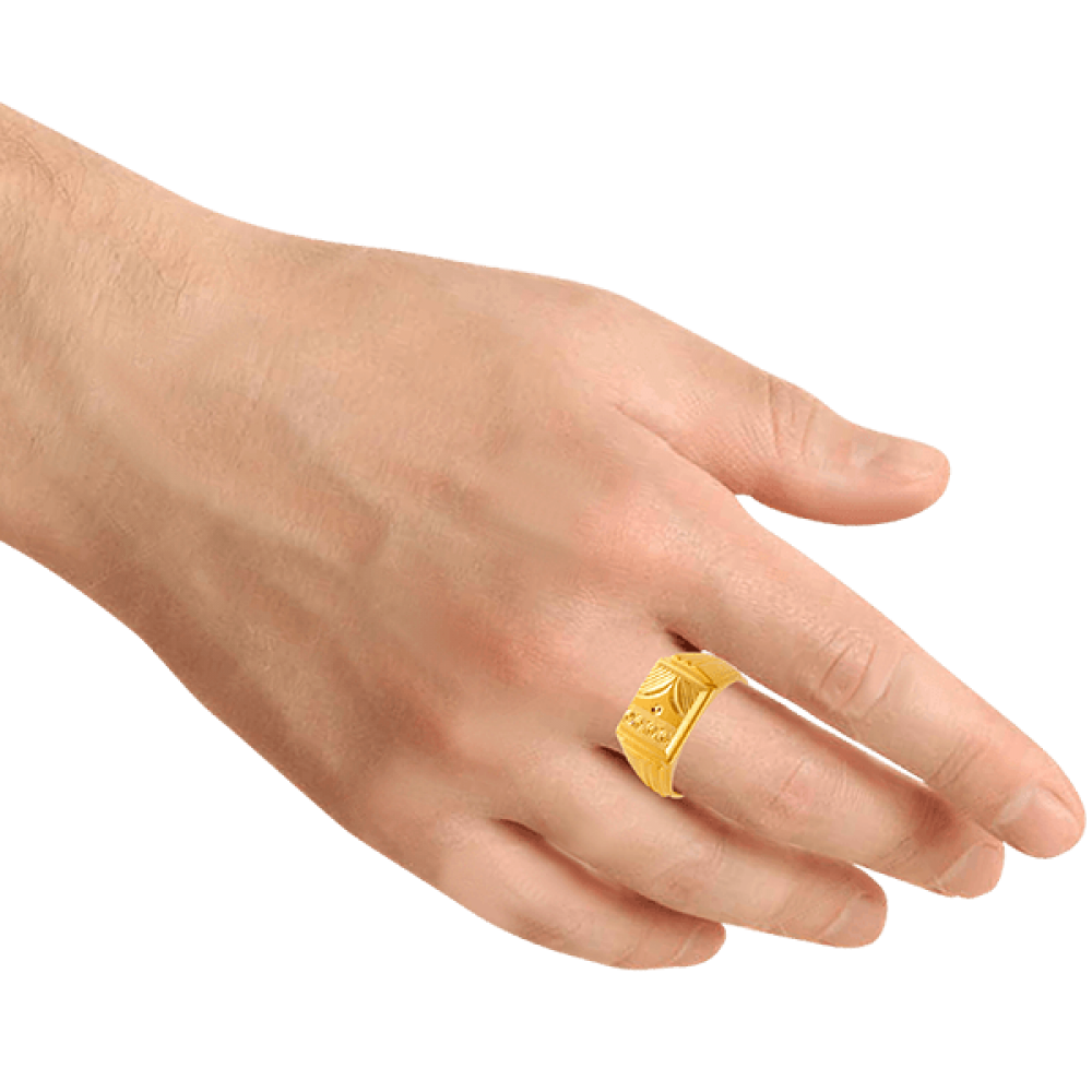 Order GLAMIRA Men's Ring Terra in Round cut 0.24 Carat 14k Yellow Gold  Diamond | GLAMIRA.in