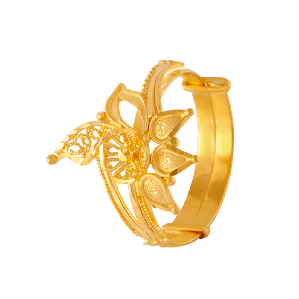 JYONA Neelam Rajwadi Matte Gold Plated Adjustable Finger Ring for Women(JYONA  FASHION) Brass Diamond Gold Plated Ring Price in India - Buy JYONA Neelam  Rajwadi Matte Gold Plated Adjustable Finger Ring for