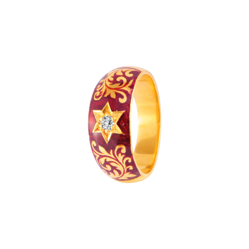Charming 18k Gold Ring for Women Online| PC Chandra Online Exclusive  Collection