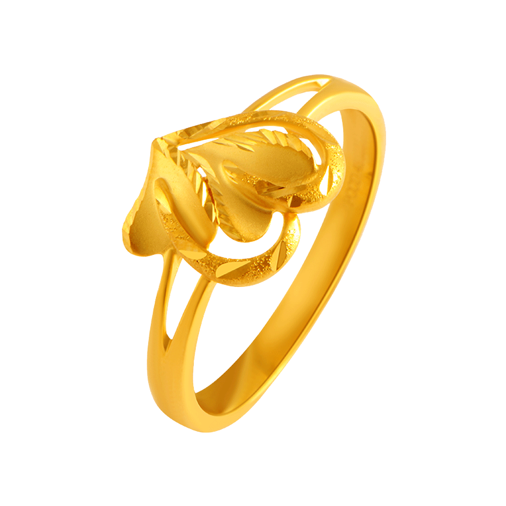 Heart Ring for Teen Girls Moissanite Gold Color Promise Rings 2023 Fashion  Women Korean Style Jewelry Aesthetic Wedding KAR346