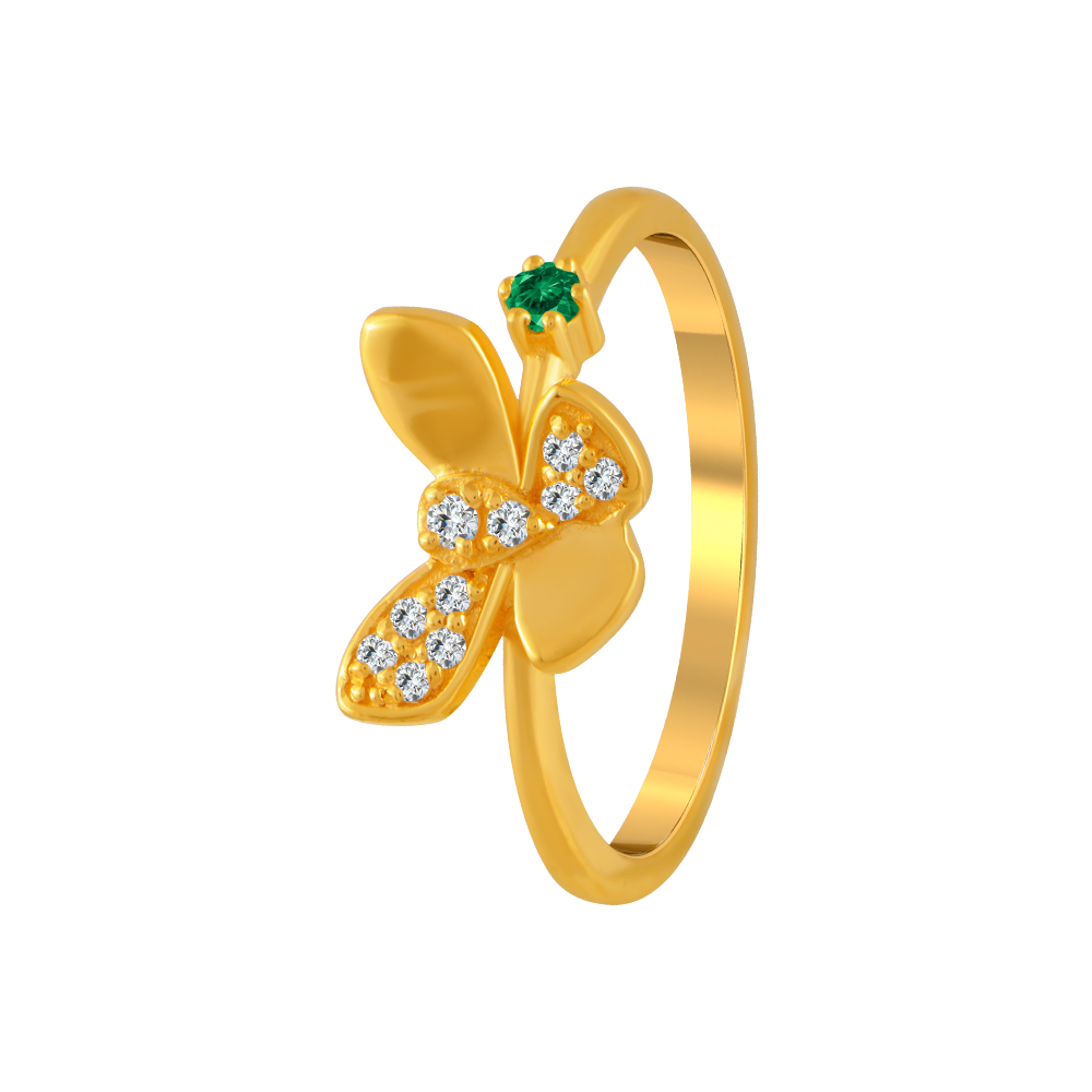 Floral Rings - Buy Gold Floral Ring Designs Online | PC Chandra