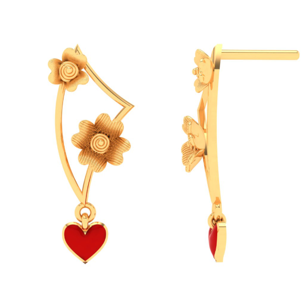 P.C. Chandra Jewellers 14KT (585) Gold Drop Earring : Amazon.in: Fashion