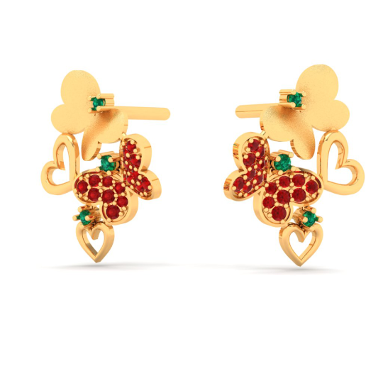 Light weight Traditional 22K Gold earrings – atjewels.in