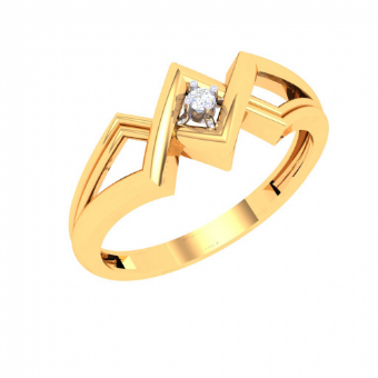 Exclusive Interweaved Male Gold Ring With White Stone
From Goldlite Collection 