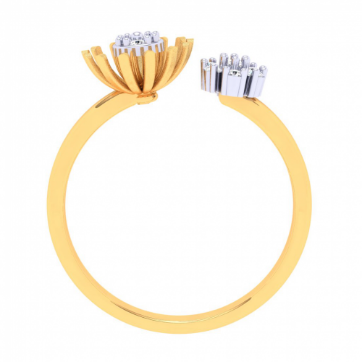 22k Elegant gold ring with floral design from Goldlites Collection