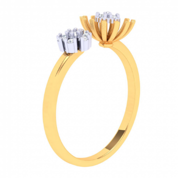 22k Elegant gold ring with floral design from Goldlites Collection