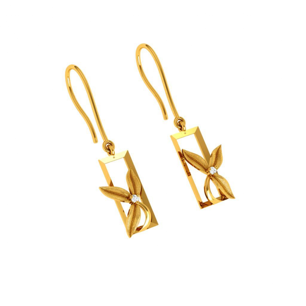 22KT (916) Yellow Gold Earring for Woman