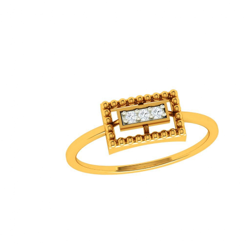 Impeccably Designed Diamond Studded Elegant 22KT Gold Ring