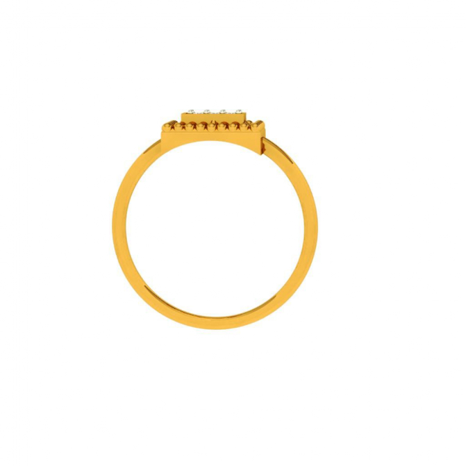 Impeccably Designed Diamond Studded Elegant 22KT Gold Ring