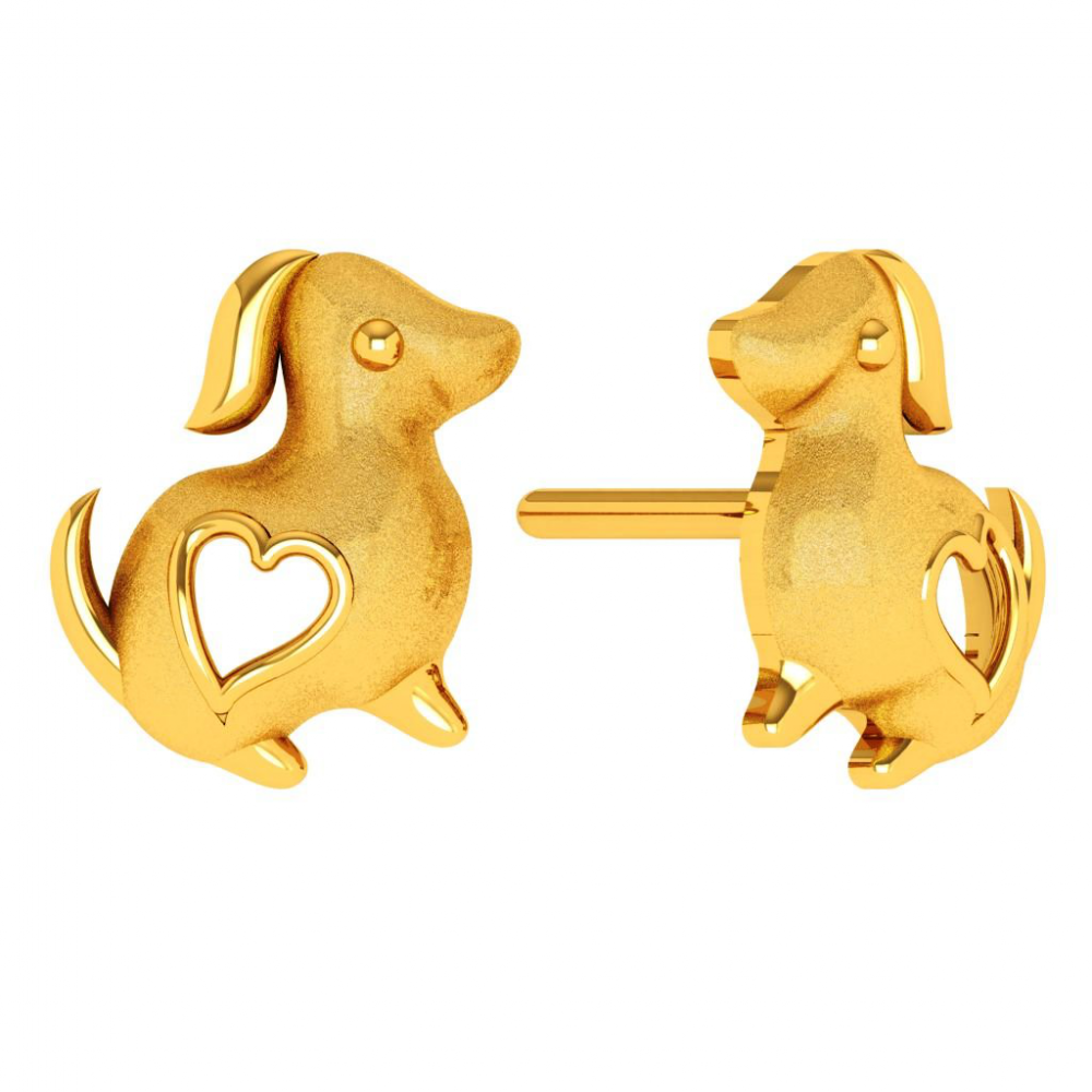 22KT (916) Yellow Gold Earring for Woman