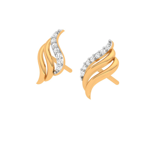 Trendy One Gram Gold Daily Wear Leaf Design Earrings For Women