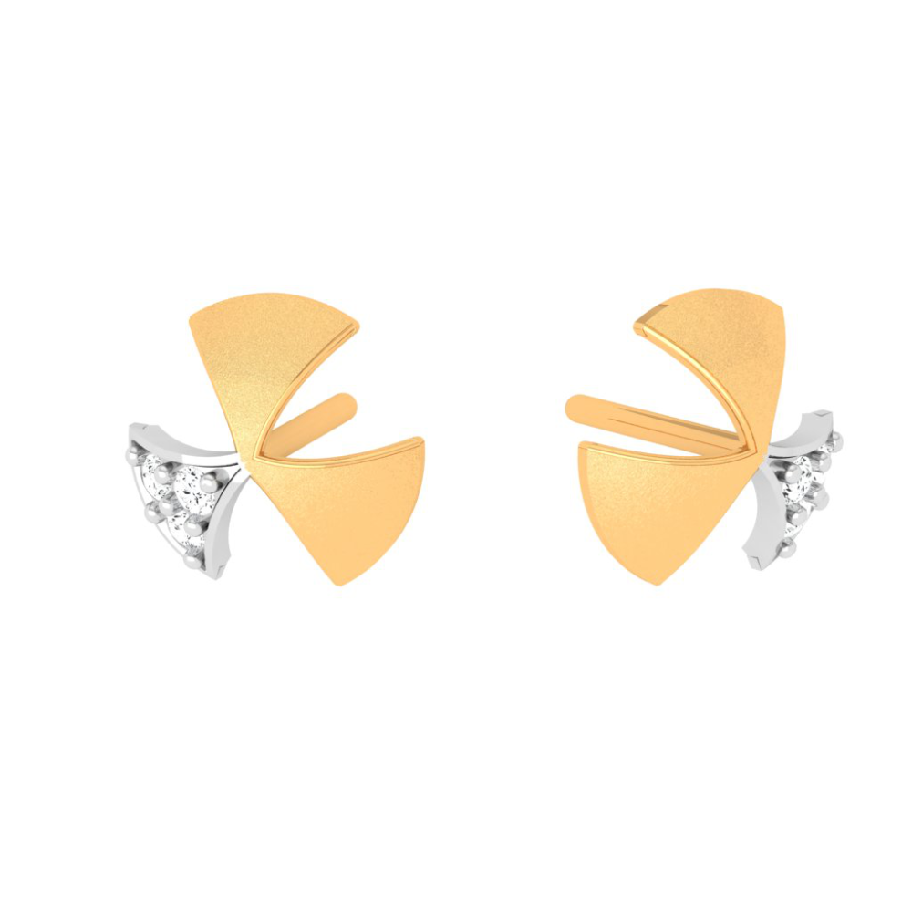 22KT Windmill Themed Gold Earring Design for Festivities Ahead