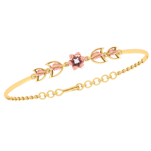 Buy Latest Orange Color Stone Daily Wear Simple Gold Thin Bracelet for  Ladies