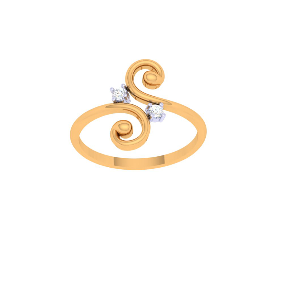 Gemstone Spiral Ring with Gold Finish | Eva Gems & Jewels – EVA GEMS &  JEWELS