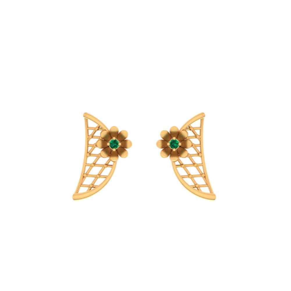 Asna green cluster with gold edged citrine drop earrings | The Jewelry  Palette