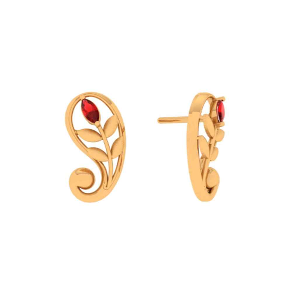 Buy 14K Yellow Gold Diamond Arc Earrings | Heist Jewelry