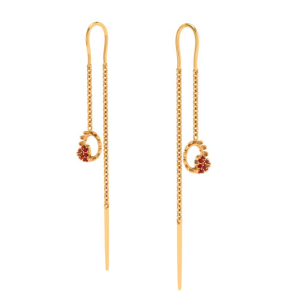 14K Yellow Gold Rhodium Diamond-cut Filigree Earrings - (B36-823) - Roy  Rose Jewelry