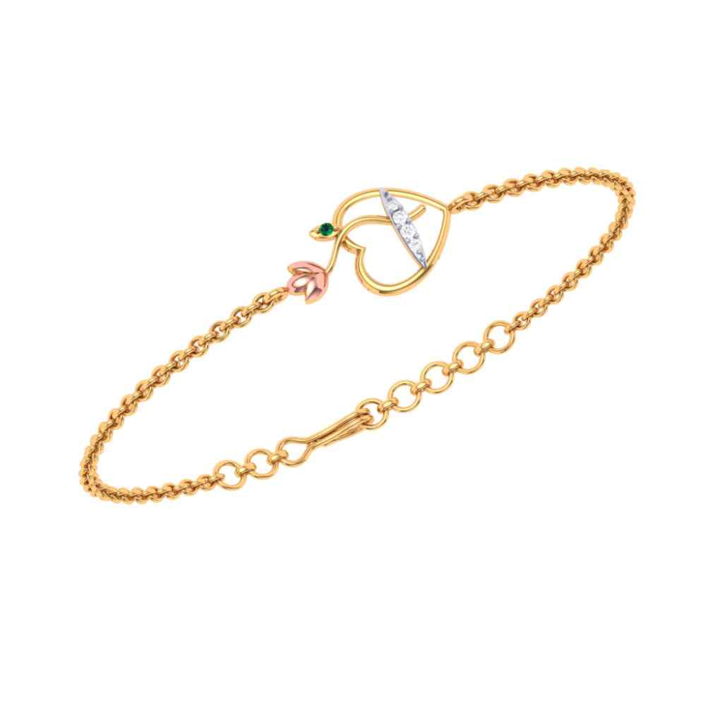 Lotus Themed Gold Bracelets Design Exclusively For You