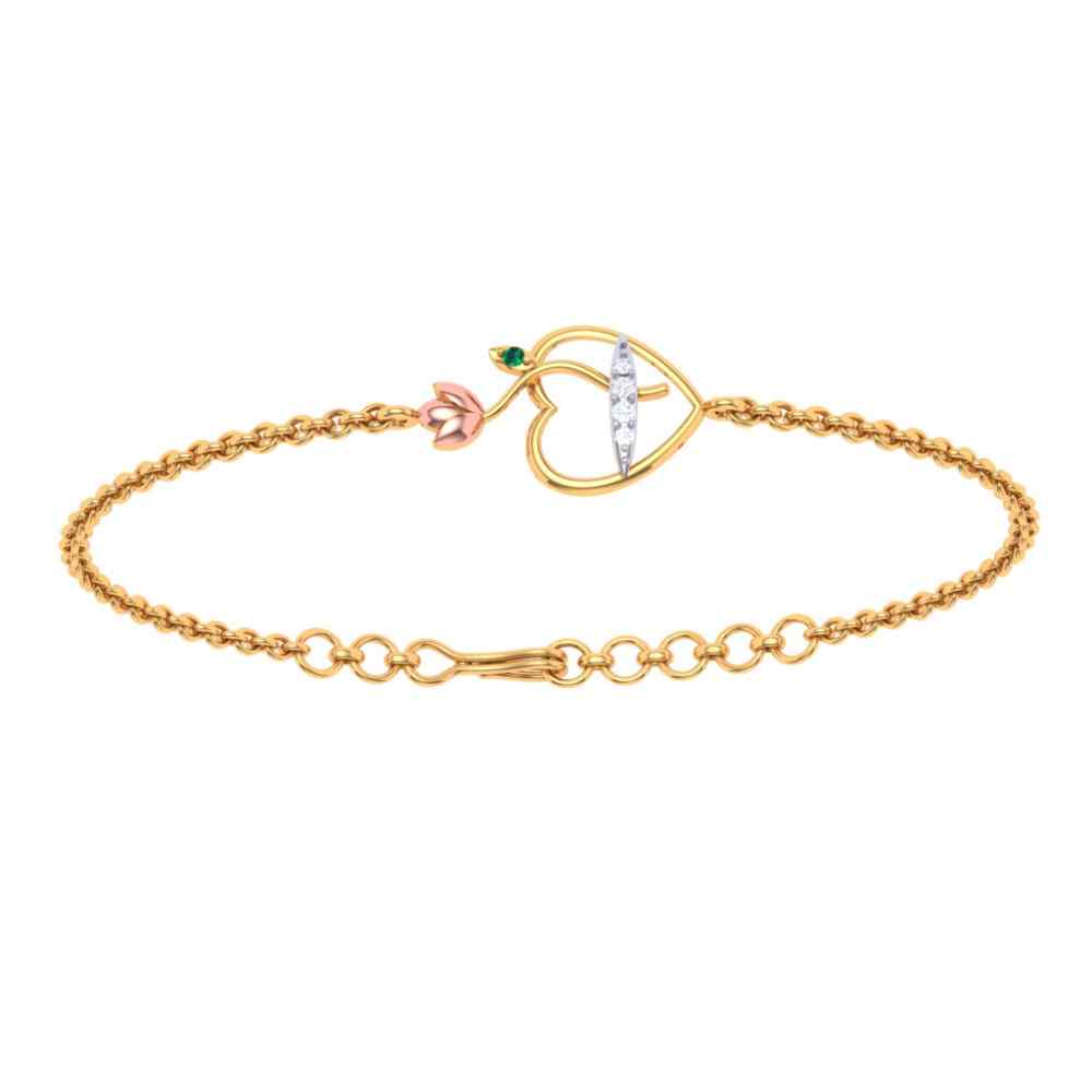 Lotus Themed Gold Bracelets Design Exclusively For You