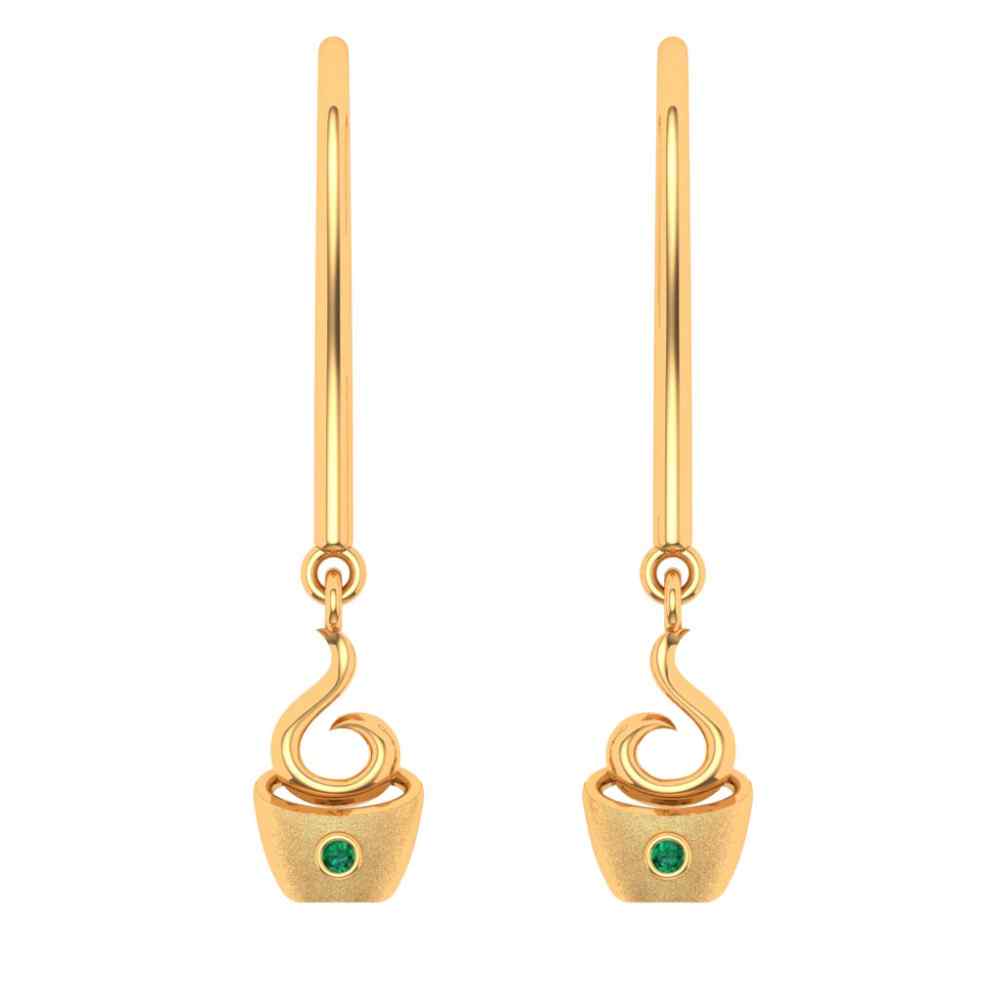 Parabolic Orbit Hoop Earrings in 22k Gold and Sterling Silver | Gina  Pankowski