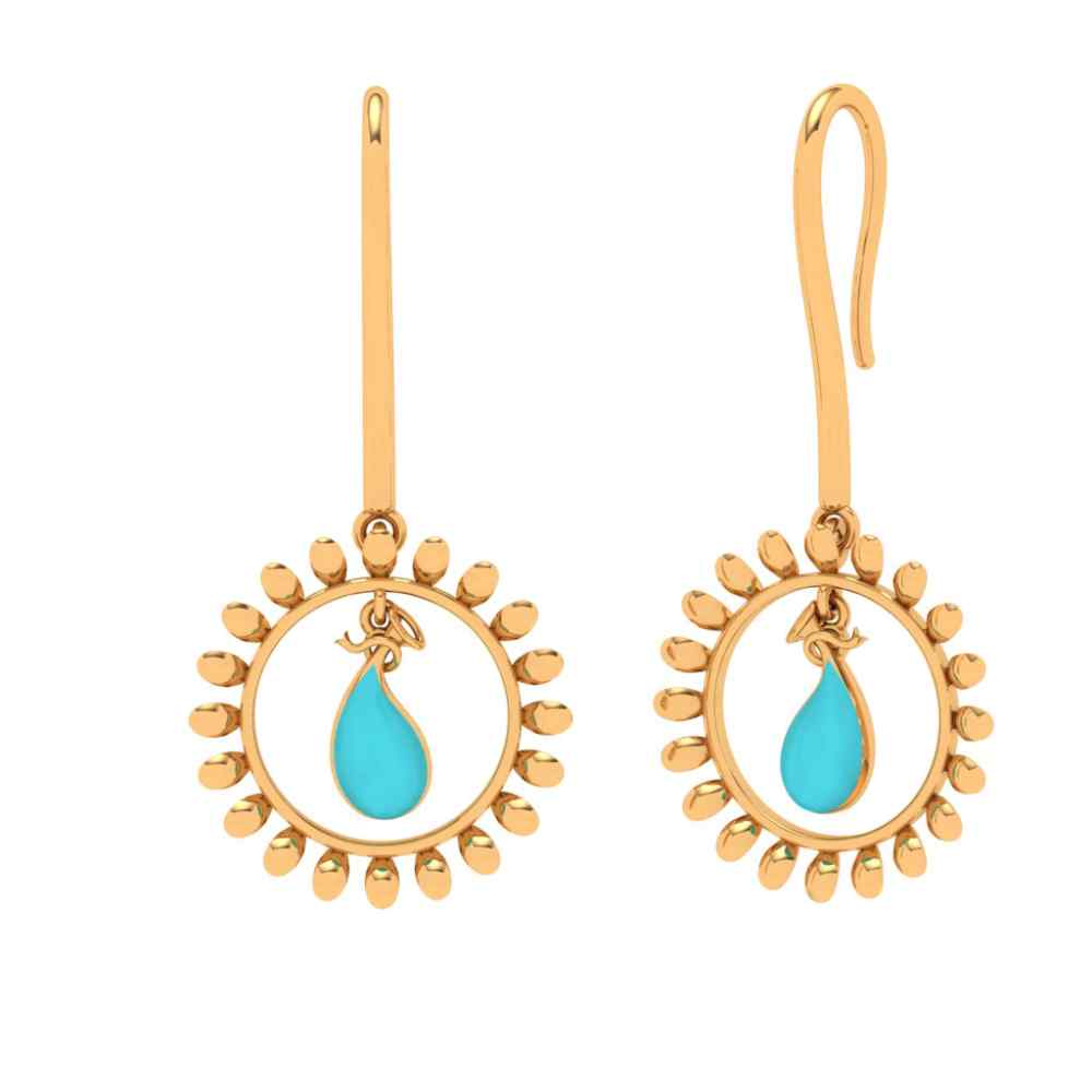 Buy 350+ Plain Gold Earrings Online?from PC Chandra Jewellers