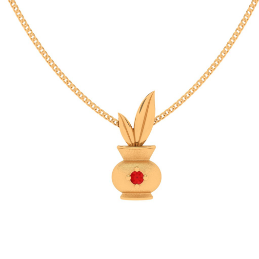 22K Gold Pretty Gold Pendant for Ladies 