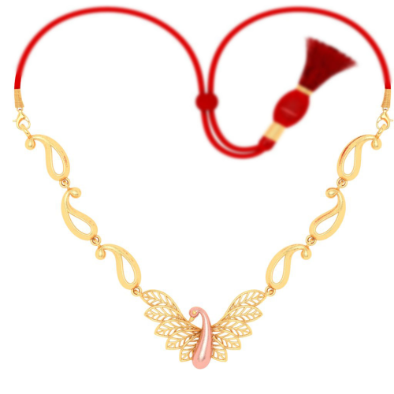 22K Bird Shaped Elegant Gold Necklace Design